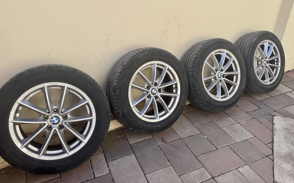 Set jante originale Bmw 17 + anvelope iarna si vara runflat + senzori