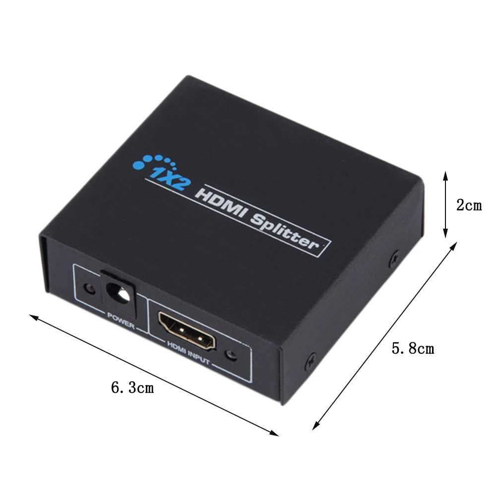 HDMI Splitter cu alimentare 1 INPUT - 2 OUTPUT 1.4V suporta 4K 3D