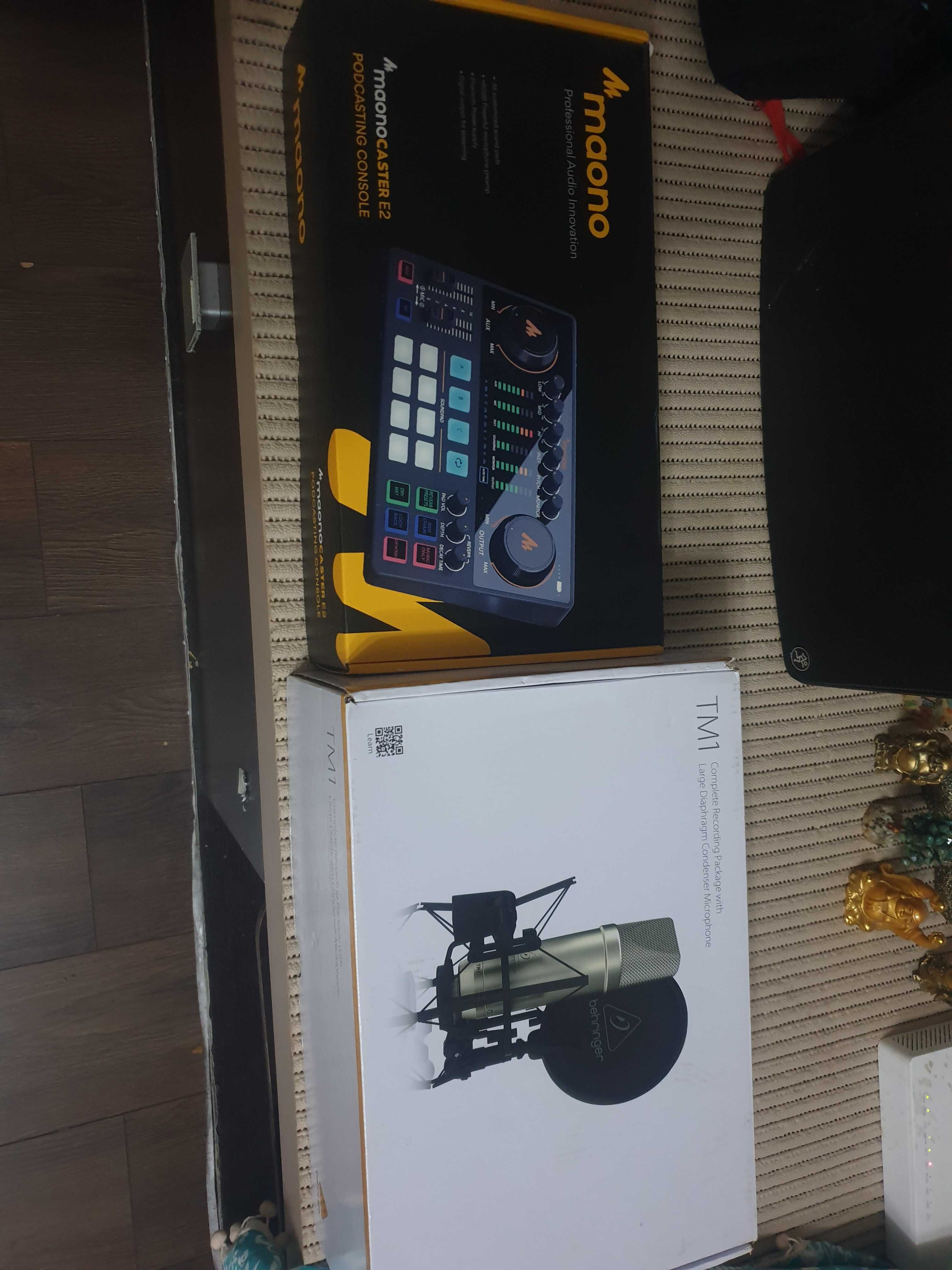 Interfata Audio Pentru Stream/podcast/karaoke+MICROFON.NOI IN CUTII