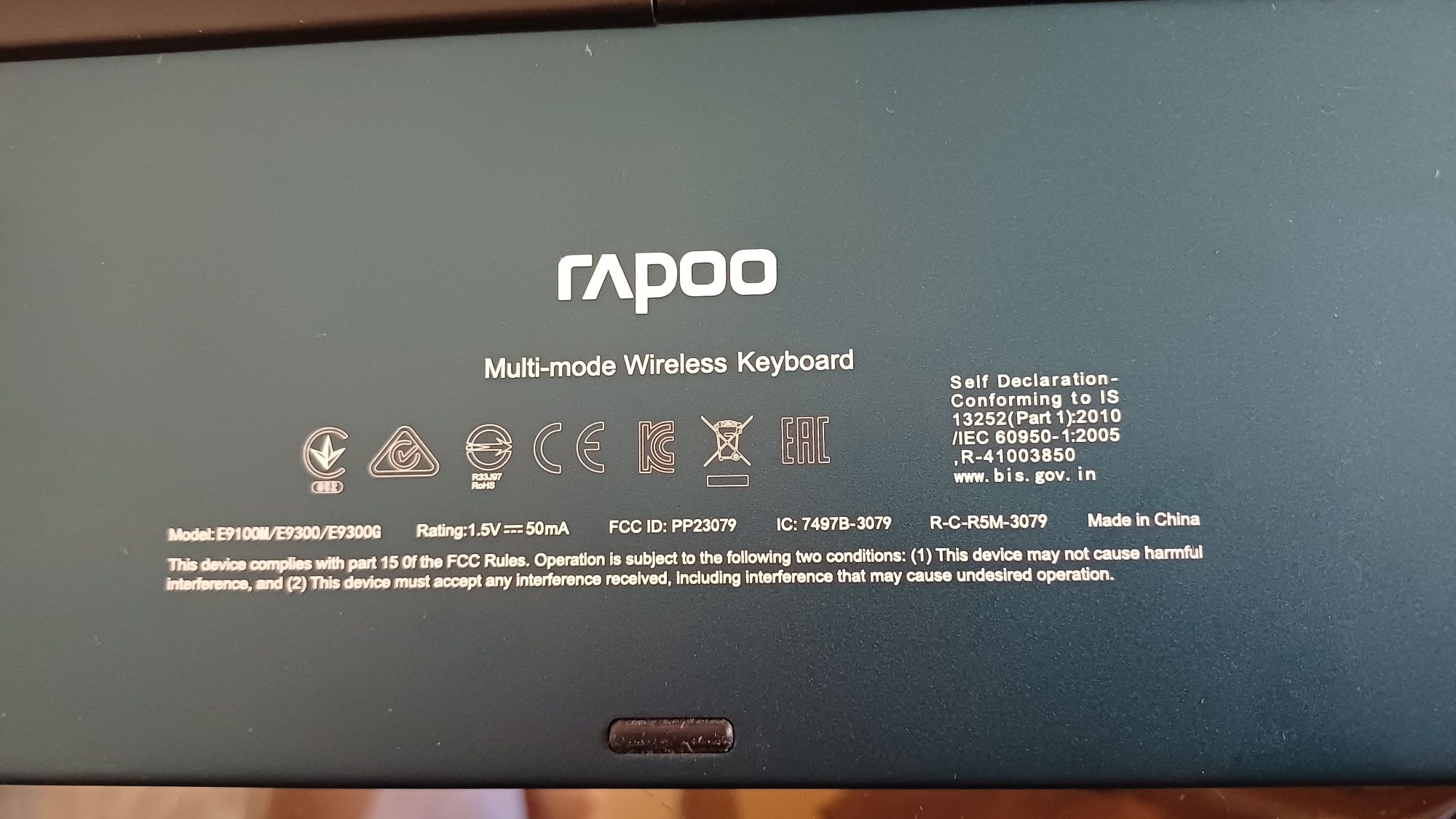 Rapoo E9300 беспроводная клавиатура