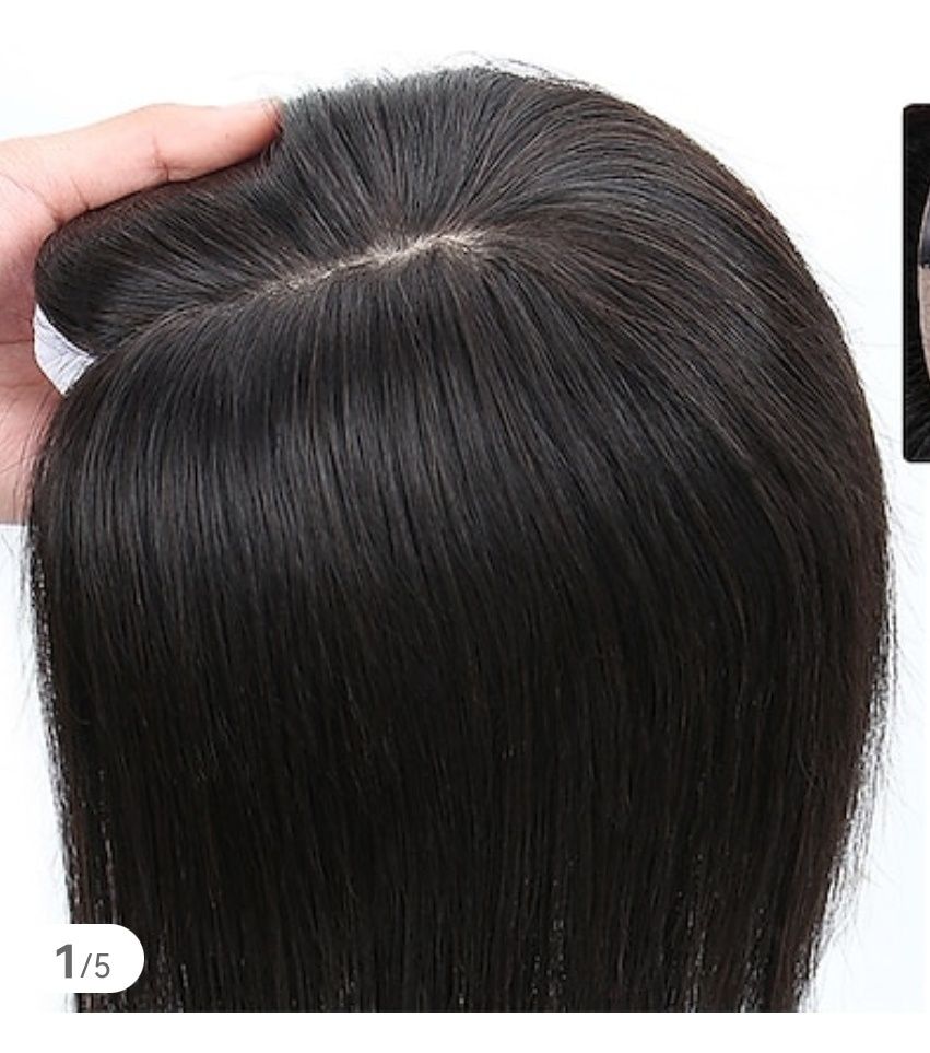 Calota par natural 100%, topper toupee, mesa, saten, peruca