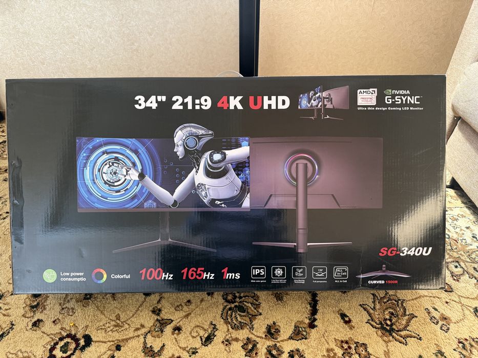 Монитор Xtech 34 4K UHD 165гц почти новая