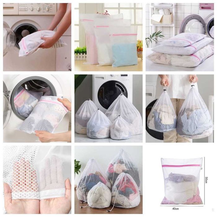 Мешки для стирки деликатных вещей(2 вида 4 размера на молнии/завязках)