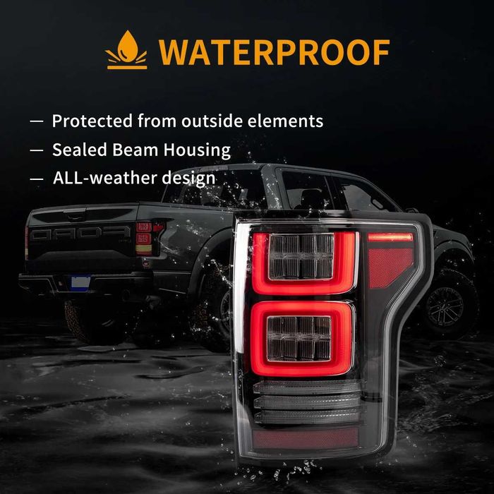 Комплект LED стопове с жълти мигачи за Ford F150 15 - 20