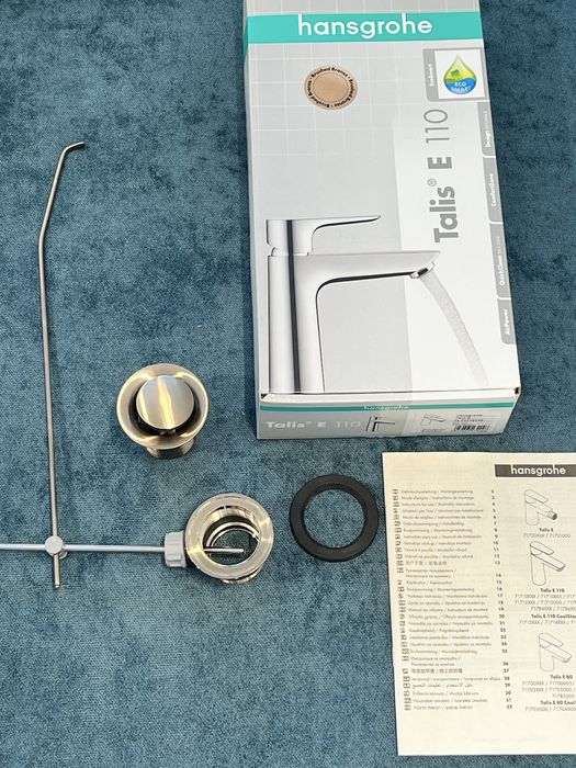 Hansgrohe Set de scurgere cu mâner pentru baterii de lavoar și bideu