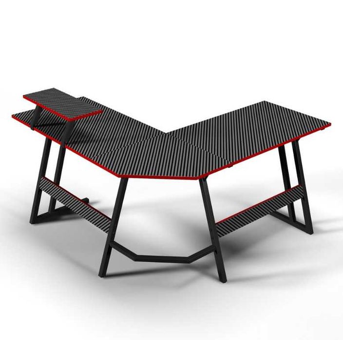 Двойно ъглово бюро за гейминг, офис или детска стая