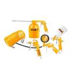 set 5 accesorii compresor suflat vopsit gresat manometru roti ingco