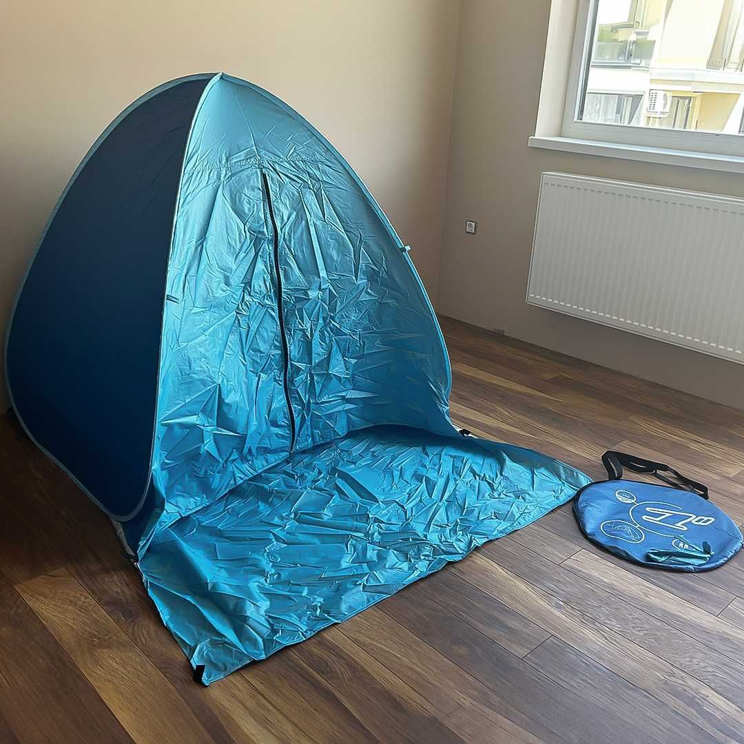 Плажна палатка POP UP с UV защита, изцяло затваряща се