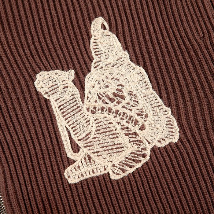 derschutze brown zip up hoodie кафяво худи