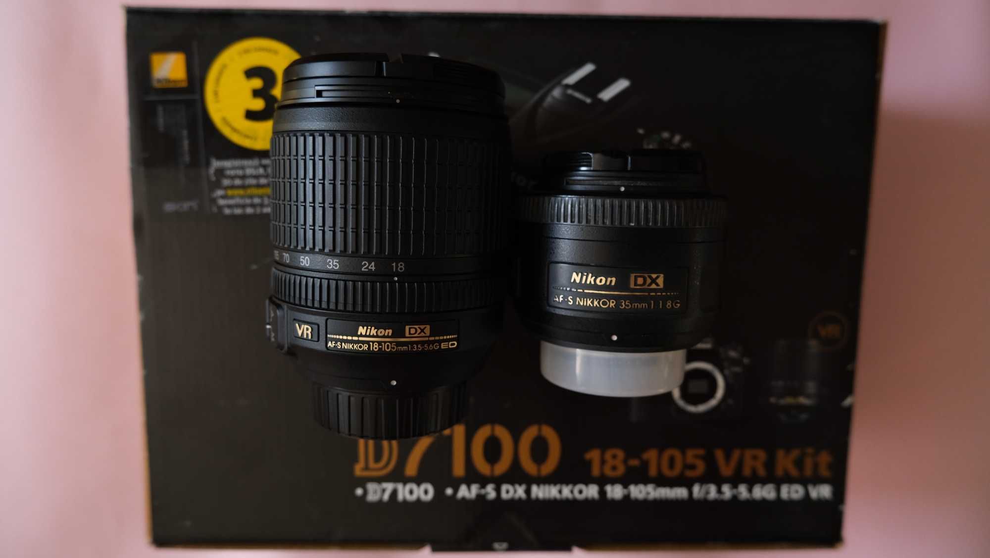 Nikon D7100 + 2 Obiective (35mm f/1.8G AF-S; 18-105mm VR AF-S)