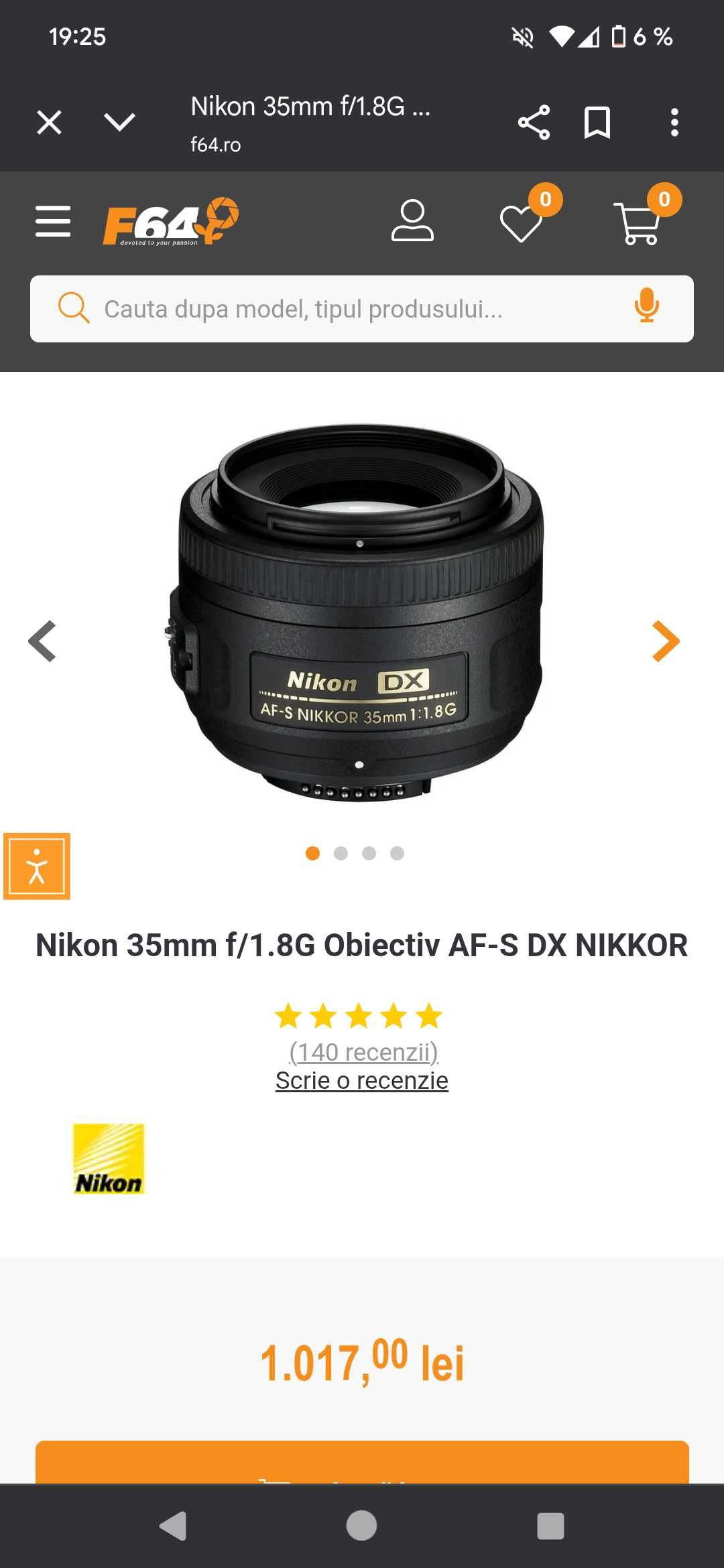 Nikon d3200 + obiectiv nikon 35mm f/1.8G | 50k cadre