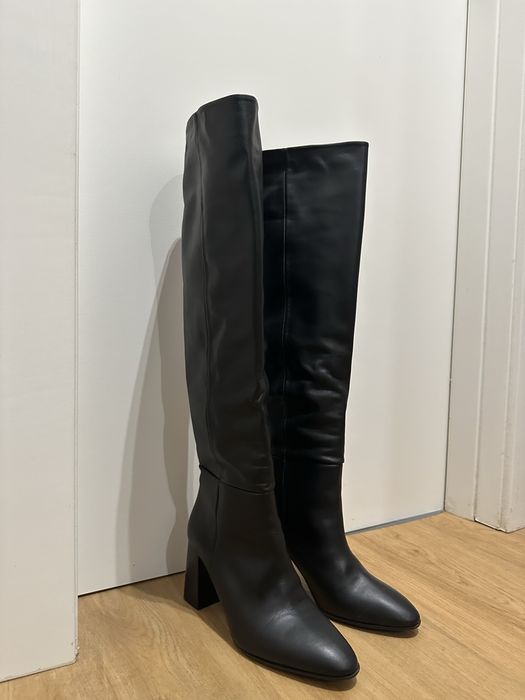 Cizme lungi din piele marimea 40