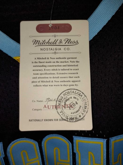 Maieu de basket NBA Mitchell & Ness cu Denver Nuggets, #15 Anthony (L)