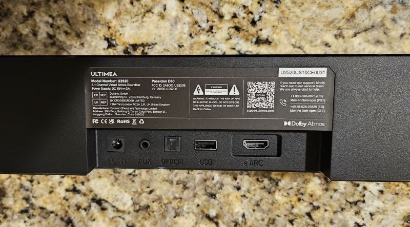 Soundbar Ultimea Poseidon D60 Dolby atmos