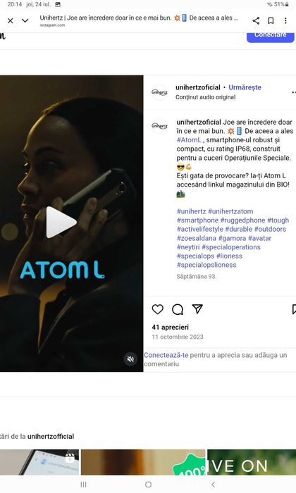 Unihertz Atom L,4.0"mic,6 GBRAM,128 GBROM,4300 mAh,NFC,nou,subacvatic