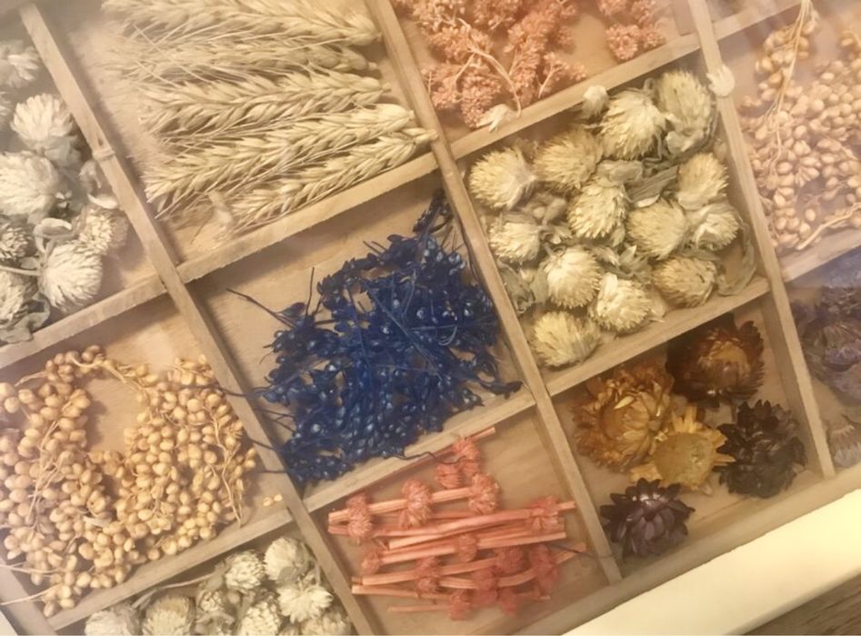 Керамика, табла с цветя и билки, свещници