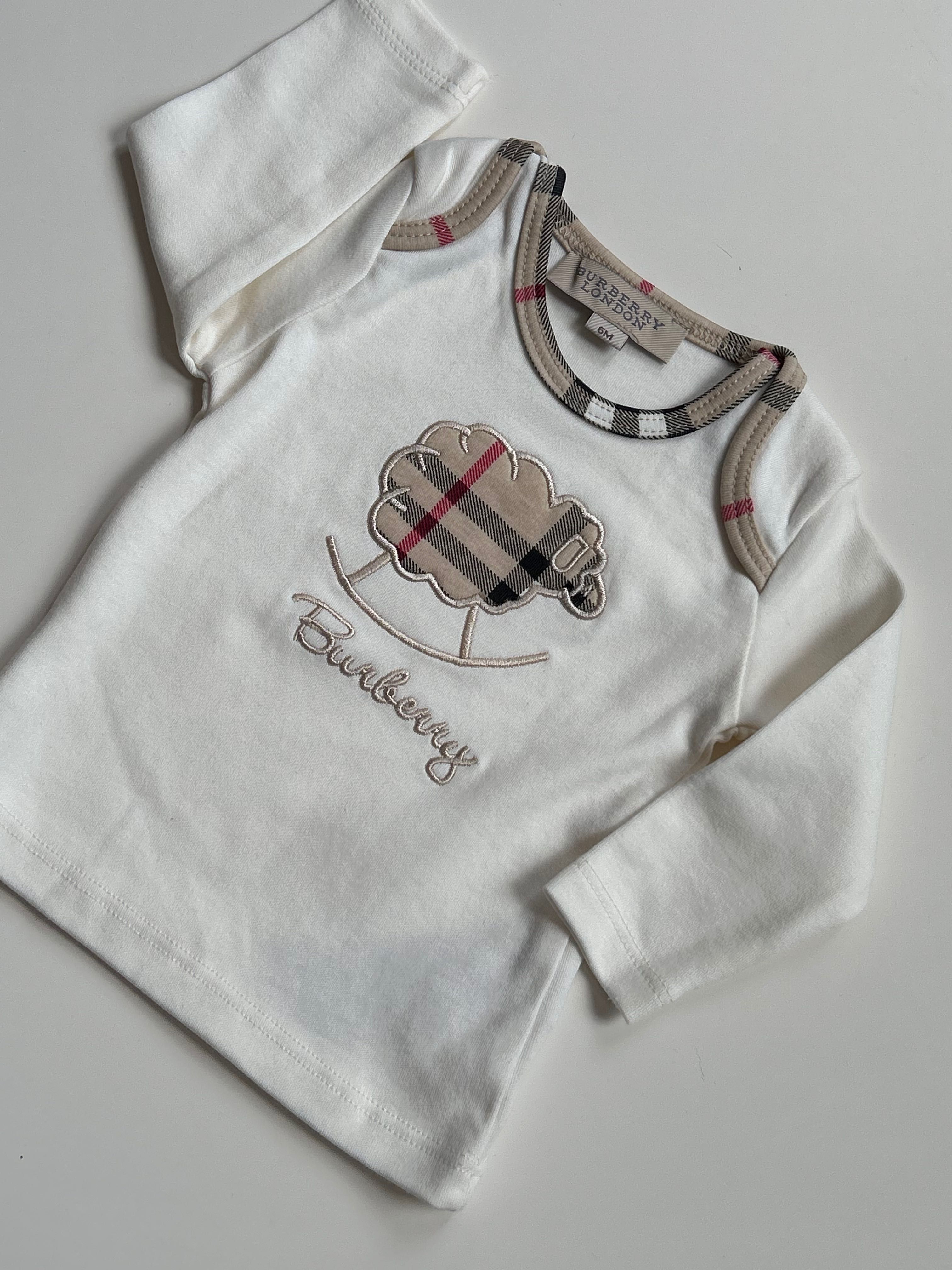 Burberry мека памучна блуза 6месеца