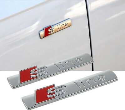 Емблема за Audi S line / Ауди С лайн -  ( сив мат ) - КОД: 52071
