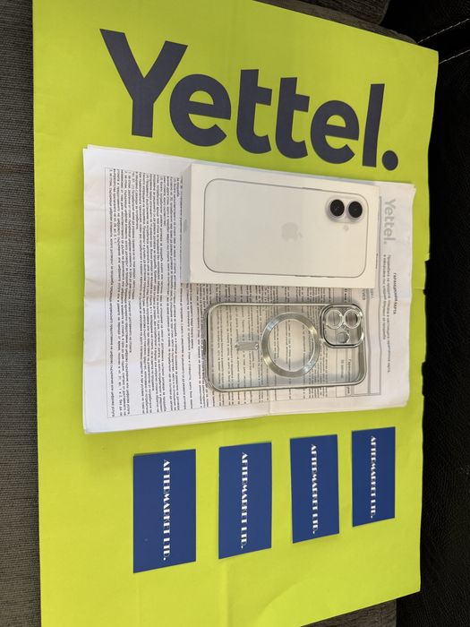 КАТО НОВ 256GB iPhone 16 Yettel Гаранция 3г. 2027 WHITE