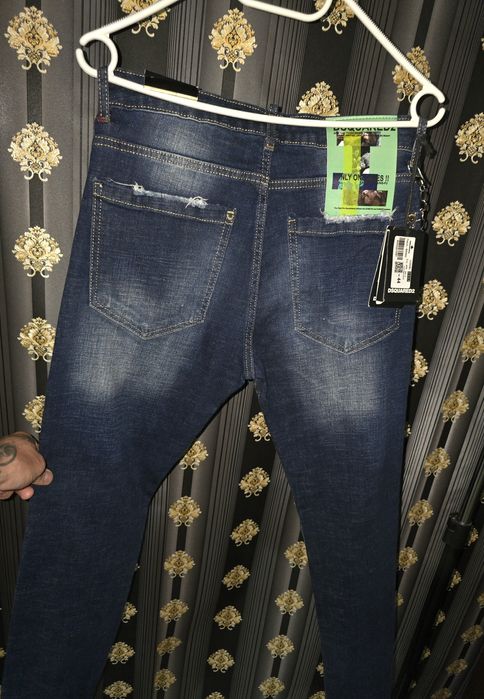 Blugi de barbati DSQUARED2  albastru Negru