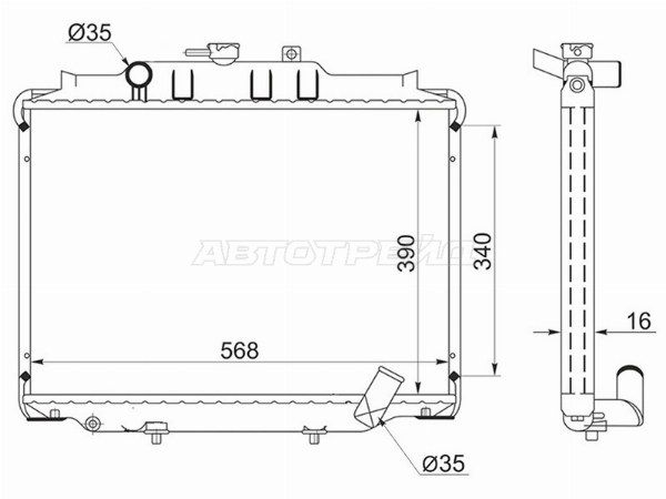 Радиатор Mitsubishi Delica