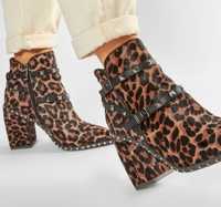 Botine Alma en Pena piele naturala animal print/Spania