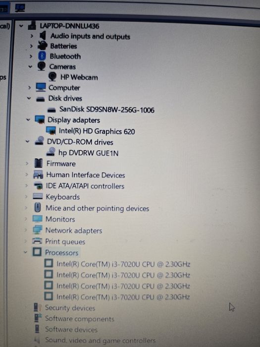 Laptop Hp 250 G6 I3 gen 7 8 giga 240 ssd
