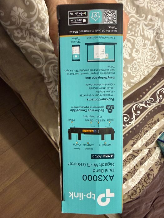 Продавам Рутер TP-LINK ARCHER AX55 /AX3000 Dual-band, WI-FI 6, Gigabit