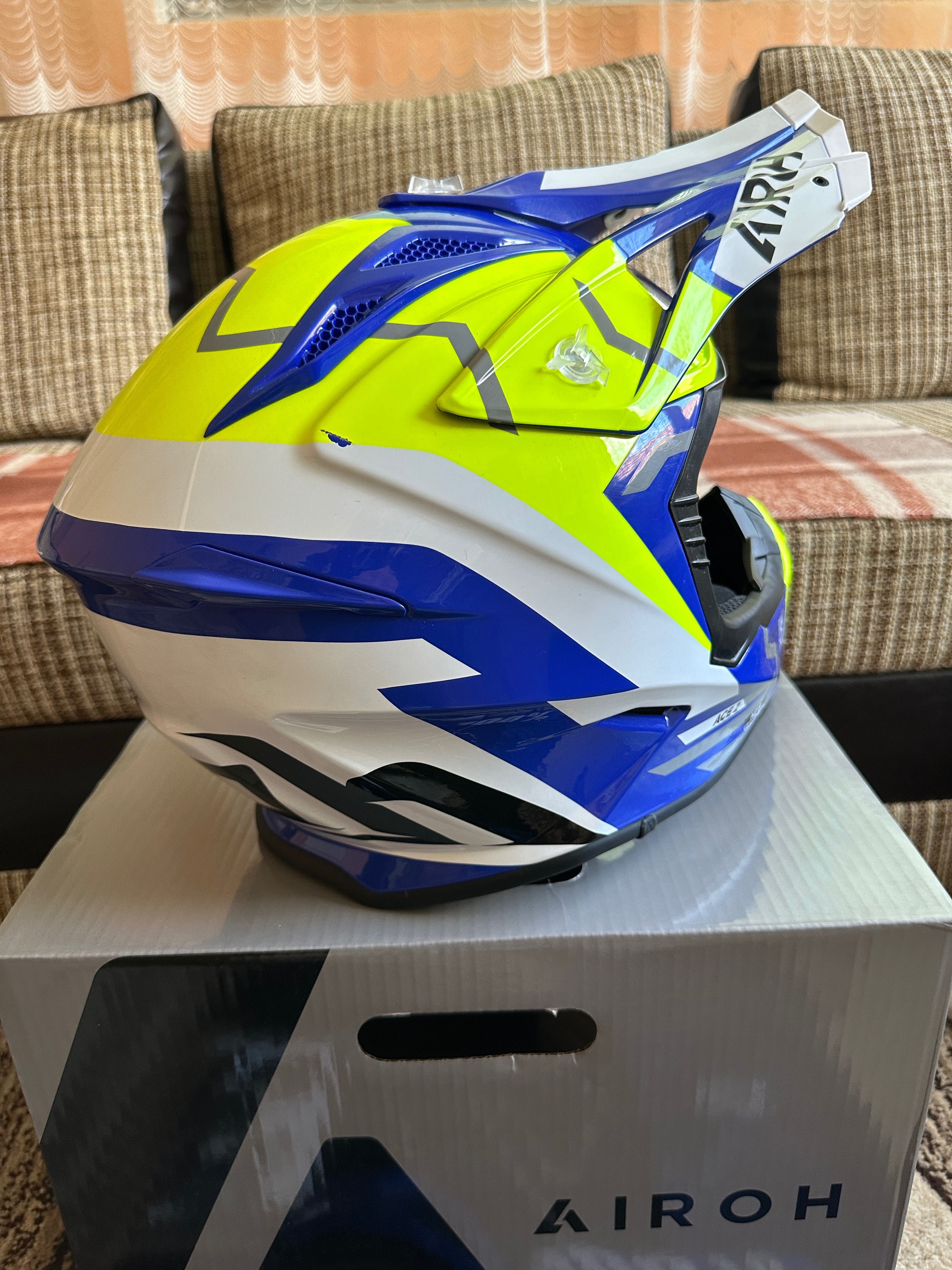 Airoh aviator ace 2 + Ochelari 100% - Cască enduro, motocross, atv