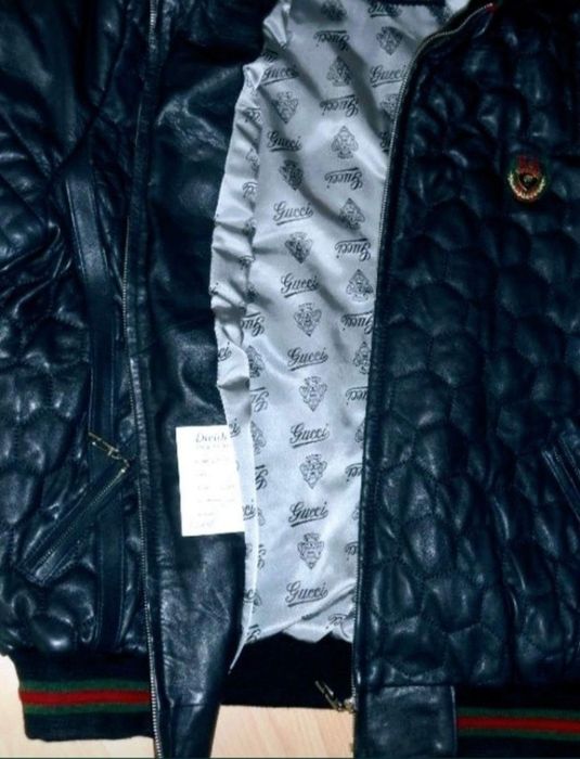 Geaca piele naturala 100%/logo metalic, Italia