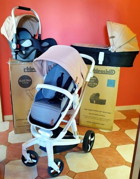 Бебешка количка Chipolino Електра 3 в 1 - уникална