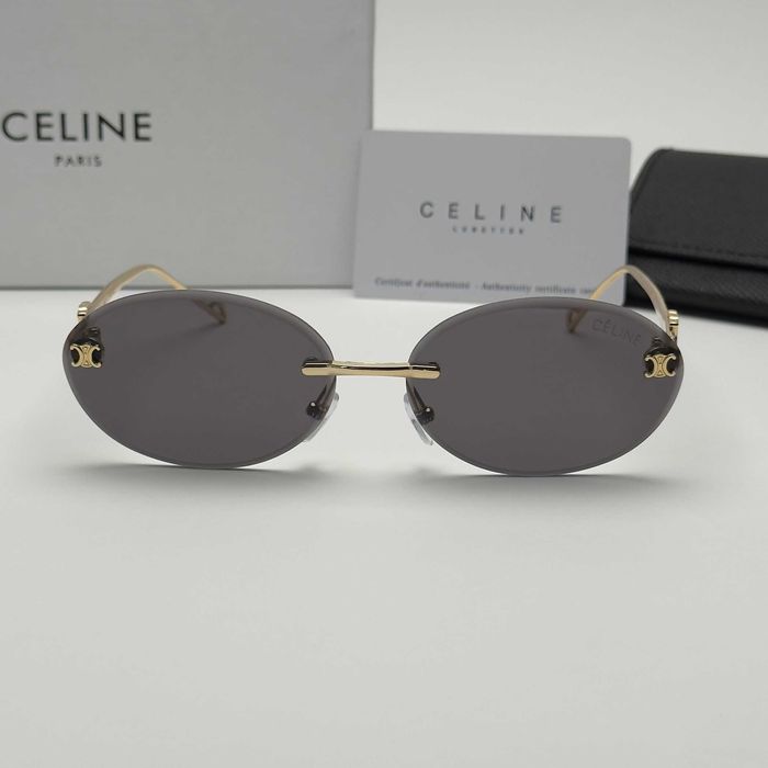 Дамски слънчеви очила Celine Oval Gold Edition нови, UV 400 защита New