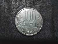 Moneda 100 lei 1992 cu defect de monetarie