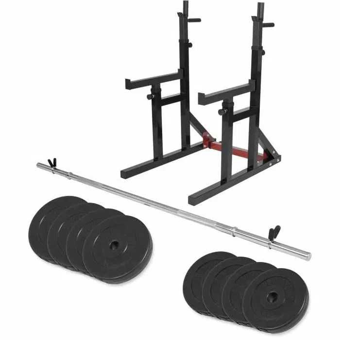 Pachet multi squat rack + bara piept + 40 kg