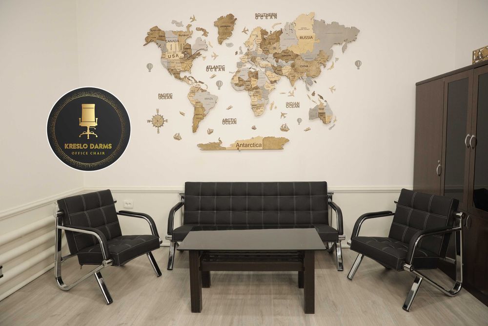 Офисная мебель  комбинированный кожаный дива