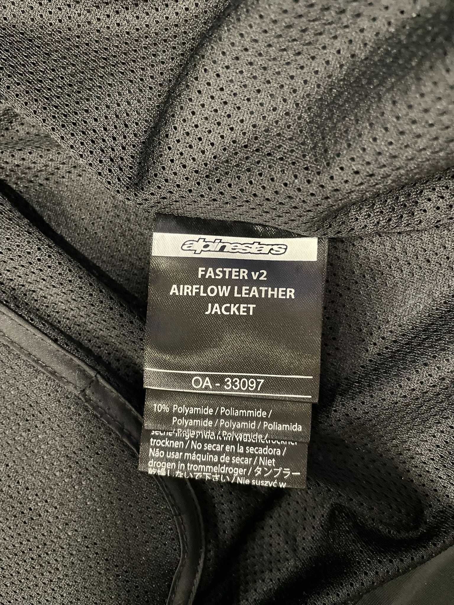 Кожено мото яке Alpinestars Faster V2 Airflow Размер EUR 50 M