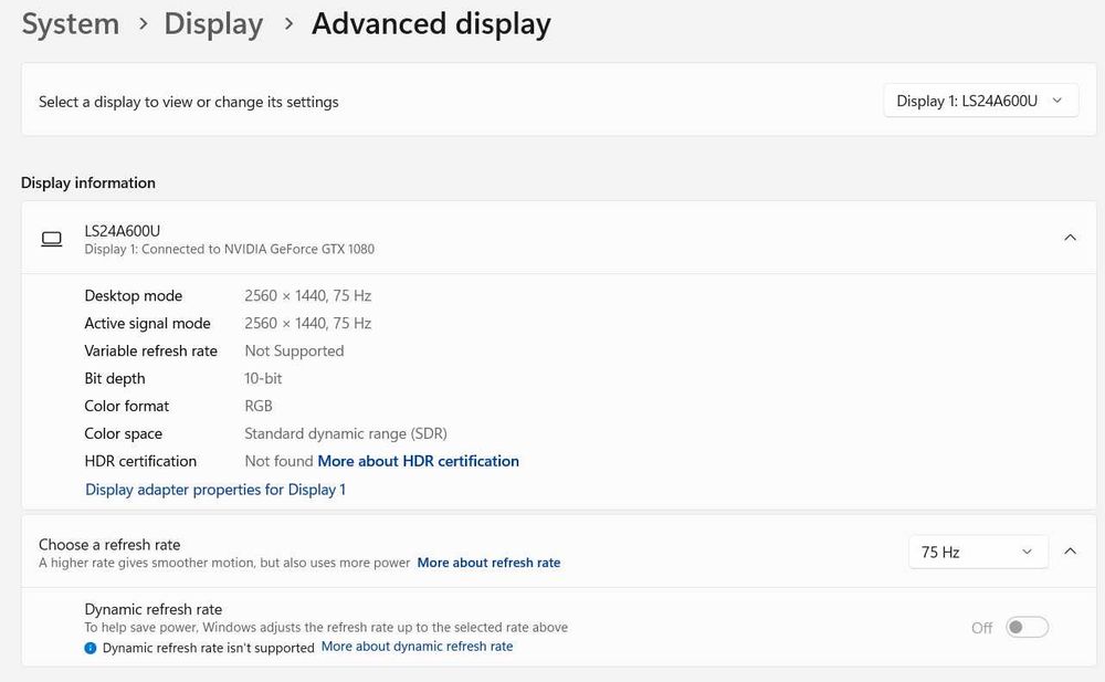 Samsung S24A600U: 23.8-inch QHD IPS monitor with 75Hz refresh rate.