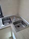 Chiuveta pe colt, Inox, 830 x 830 mm