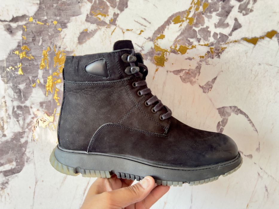 Кожаные ботинки с замком сбоку