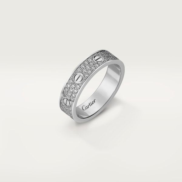 Cartier Love Diamonds пръстен в сребристо New Season