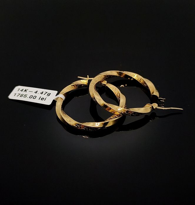 Bijuteria Royal cercei din aur 14k 4.47 gr