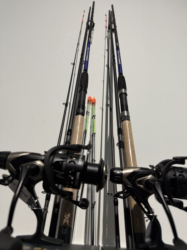 Set Feeder 2 lansete Wind TFD-05 3.6 m + 2 Mulinete WindBlade TJ 4000