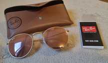Слънчеви очила Ray-Ban Round с огледални розови стъкла