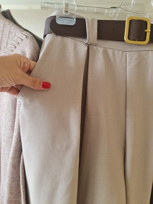 НОВ сет панталон, блуза, чанта, обувки