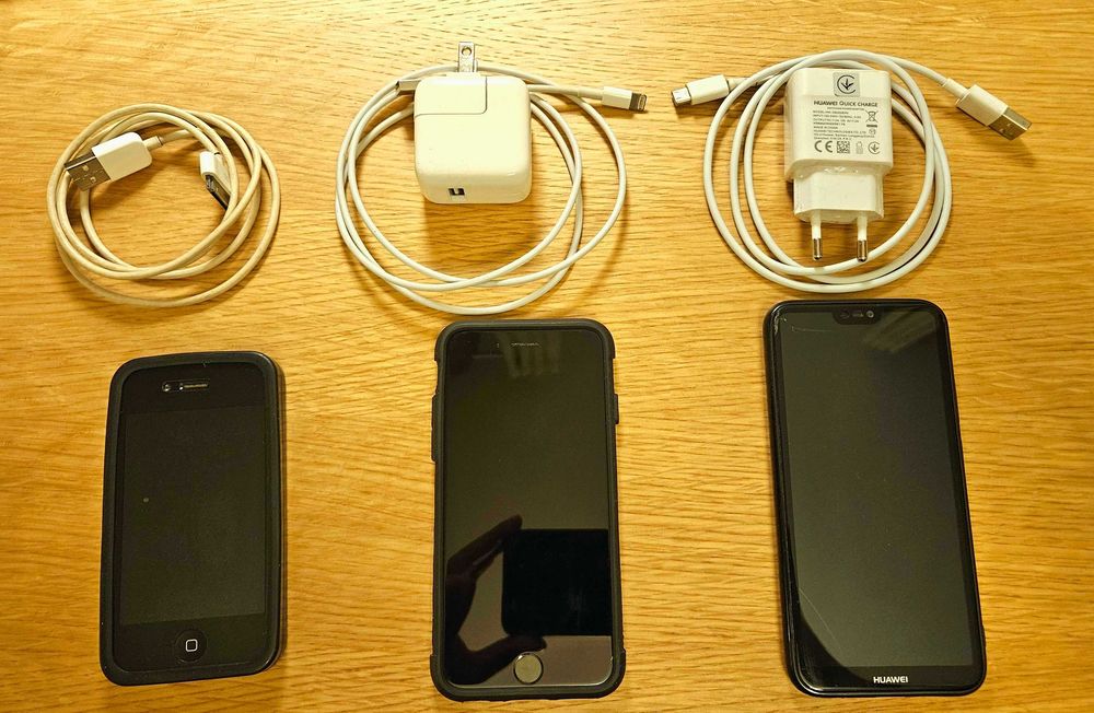 Vand pachet: iPhone 4 16GB , iPhone 6 64 GB, Huawei P20 Lite 64 GB