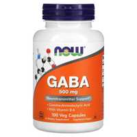 ГАМК (GABA), Now Foods, 500 мг, 100 капсул