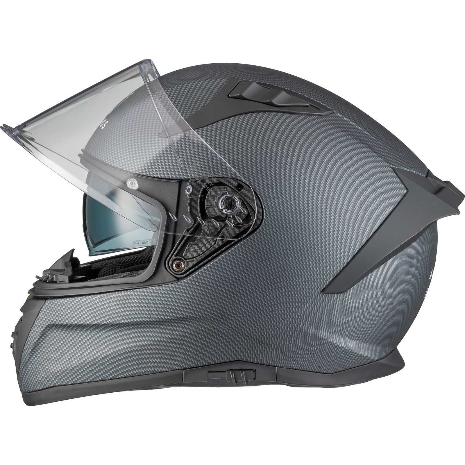 Casca moto integrala full face Agrius Storm Solid Carbon - cu ochelari