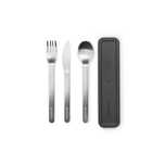 Комплект прибори за хранене Brabantia Make&Take 3 части, Dark Grey