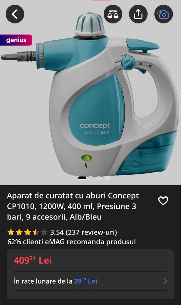 Aparat de curatar cu aburi