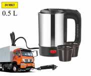 Електрическа термокана чайник с кабел и 2 броя чаши 24V 250W 500ml